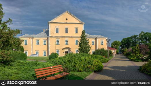 Ternopil, Ukraine 06.07.2021. Historical castle on the embankment of Ternopil, Ukraine, on a summer morning. Historical castle on the embankment of Ternopil, Ukraine