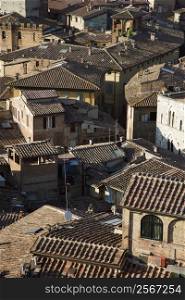 Terra cotta rooftops, Siena, Italy.