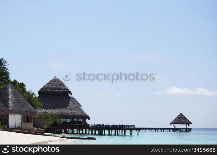 terrace houses on the sea beach