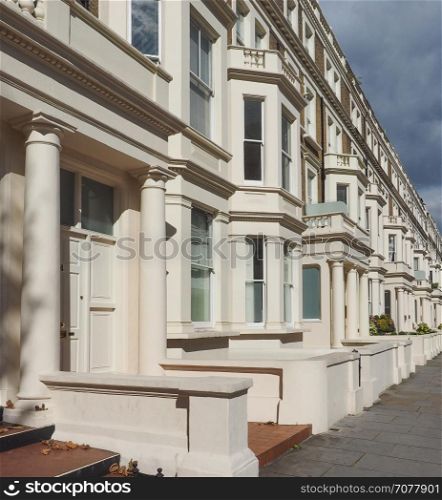Terraced Houses in London. Row of Terraced Houses in London, UK