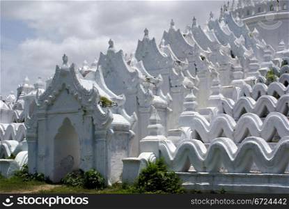 Terraced pagoda Hsinbyume Paya in Mingun, Mandalay, Myanmar