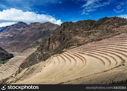 terraces and an old Inca fortress