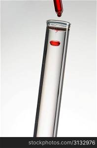 Test tube and pipette close-up