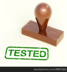 Tested Stamp Shows Approved Or Passed. Tested Stamp Showing Approved Or Passed