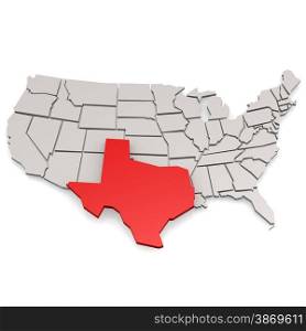 Texas map image with hi-res rendered artwork that could be used for any graphic design.. Texas