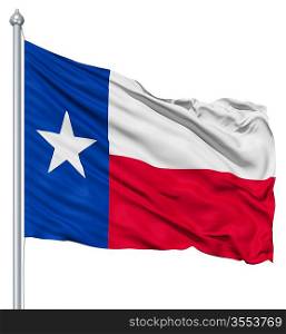 Texas national flag waving in the wind