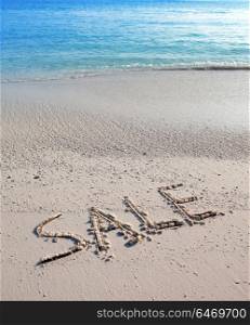 text on sand - sale