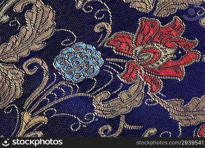 Textile with flower on it