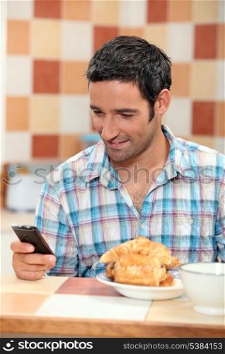 Texting over breakfast