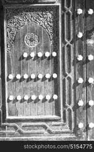 texture and abstract background line in oman old antique door