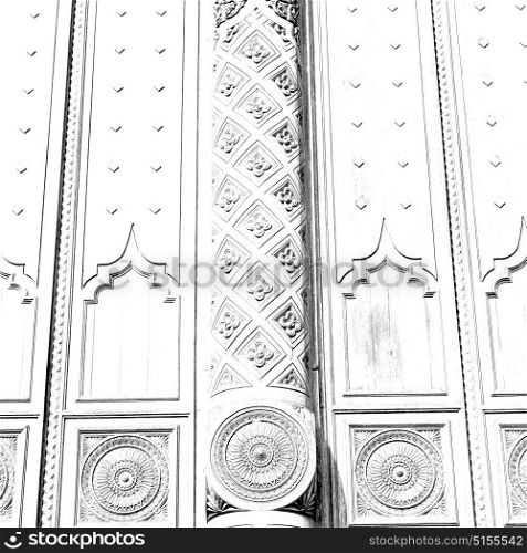 texture and abstract background line in oman old antique door