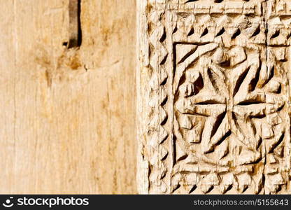 texture and abstract background line in oman old antique door