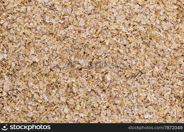 texture and background of wheat bran - top view