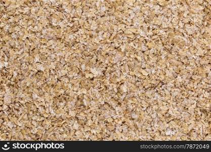 texture and background of wheat bran - top view
