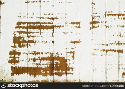 Texture background of wood slats and peeling paint