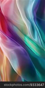 Texture, background, pattern. The texture of colorful silk fabric. Beautiful emerald colorful soft silk fabric. Generative Ai