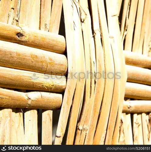 texture bamboo in morocco africa brown natural line closeup