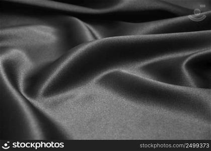 Texture black satin, silk background