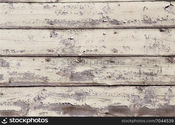 Texture details of an old wooden plunks as background