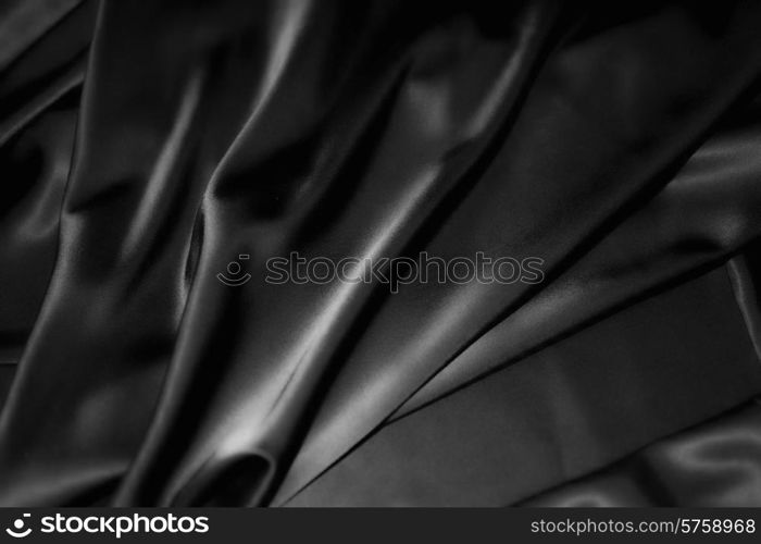 texture of a black silk