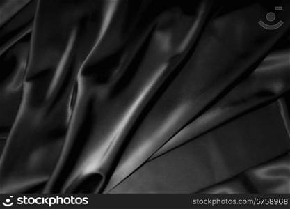 texture of a black silk