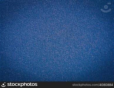 Texture of a blue woven synthetic waterproof fabric