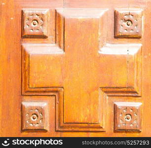 texture of a brown old door in italy europe