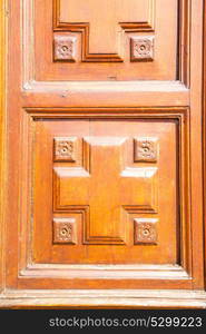 texture of a brown old door in italy europe