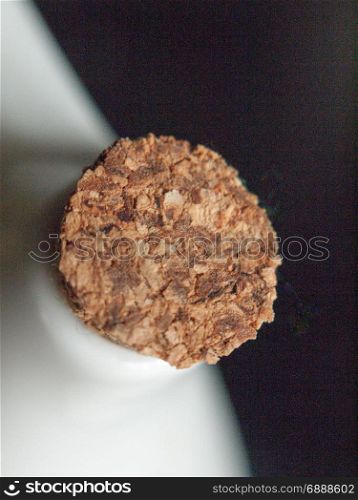 texture of a cork bottle stop wooden chip