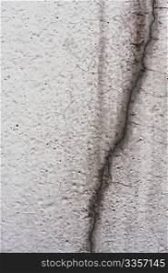 Texture of a wall with a dark crack