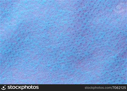 Texture of blue strand fabric for design background.