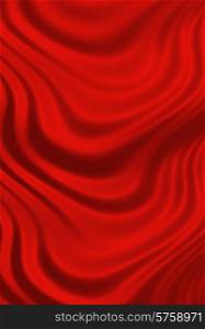 texture of bright red silk close up
