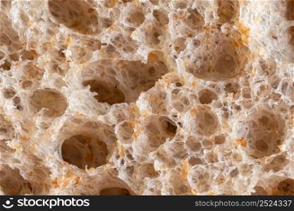 Texture of brown bread baked from wheat flour. High resolution brown bread texture background.