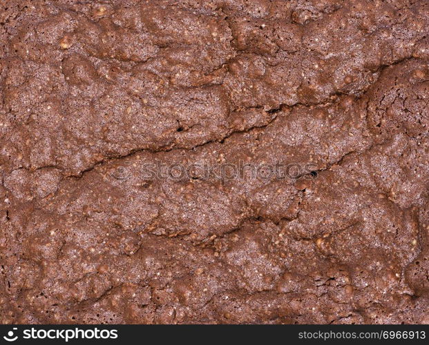 texture of brownie brownie pie, full frame, close up