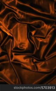 texture of cloth Chocolate brown satin silk close up