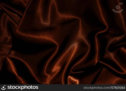 texture of cloth Chocolate brown satin silk close up &#xA;