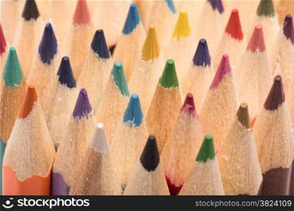 Texture of colored pencils