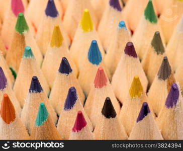 Texture of colored pencils