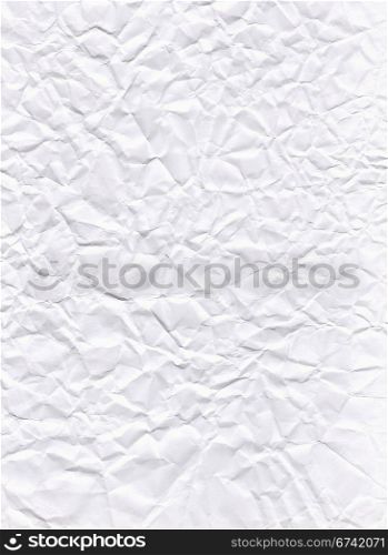 Texture of crumpled white paper. Hi res