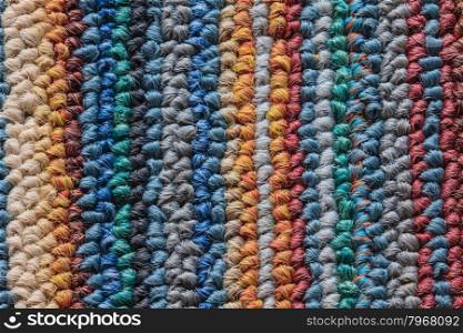 Texture of doormat or carpet close up