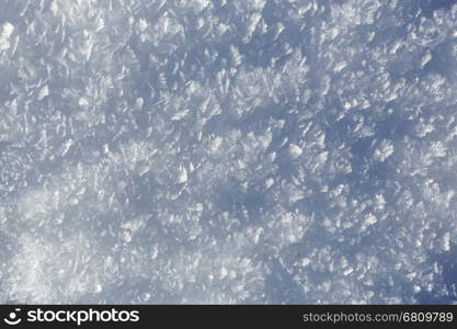 Texture of fresh snow, background.