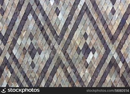 texture of grey tiled roof