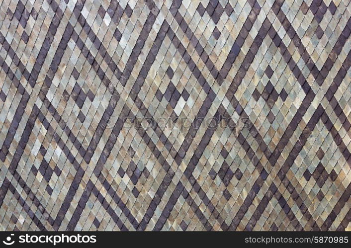 texture of grey tiled roof