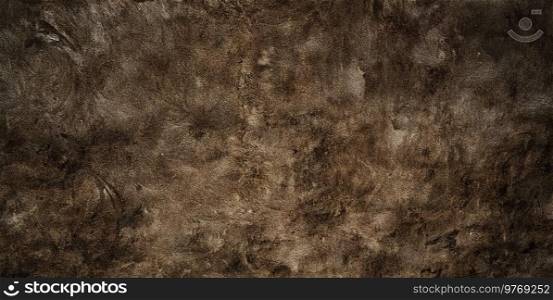 Texture of grunge dark brown rubbed concrete or cement wall, stucco background