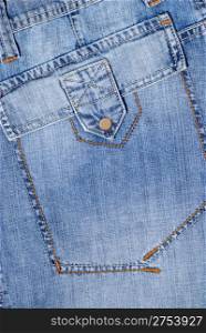 Texture of jeans. A back pocket of man&rsquo;s trousers