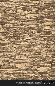 Texture of masonry stylized as old wallpaper
