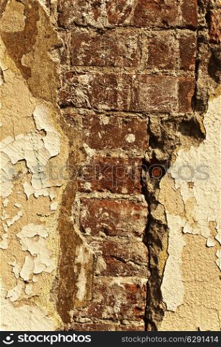 texture of old brick wall close up