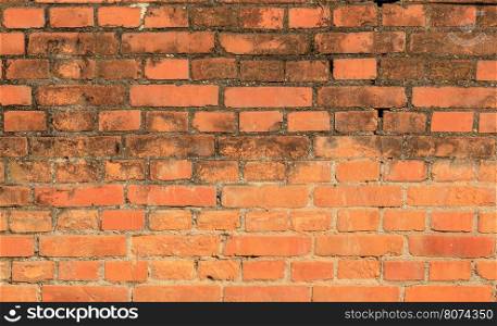Texture of old brick wall in Kathmandu, background.