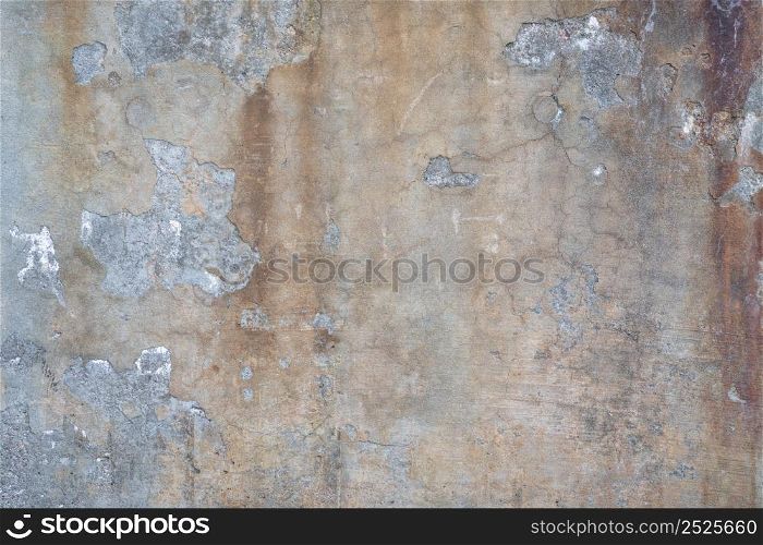 texture of old gray and orange grunge concrete wall for background