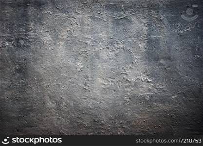 Texture of old gray concrete wall, old grunge interior, vintage background